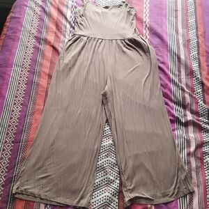 Chic Taupe Sleeveless Jumpsuit